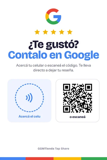 Diseño Claro del cartel: blanco, con la franja de colores de google